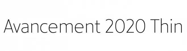 Avancement 2020 Thin  नि: शुल्क फ़ॉन्ट्स डाउनलोड