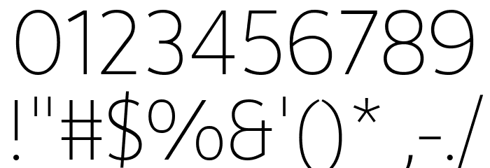 Avancement 2020 Thin Font OTHER CHARS