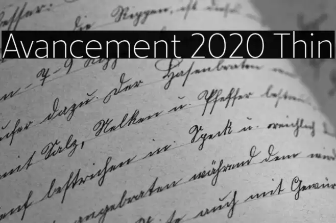 Avancement 2020 Thin Font examples