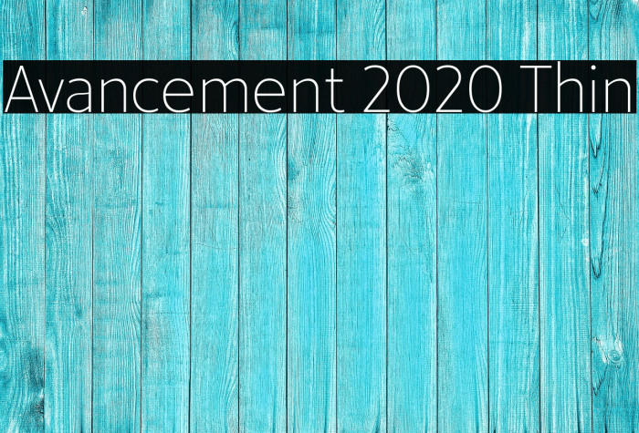 Avancement 2020 Thin Example 3