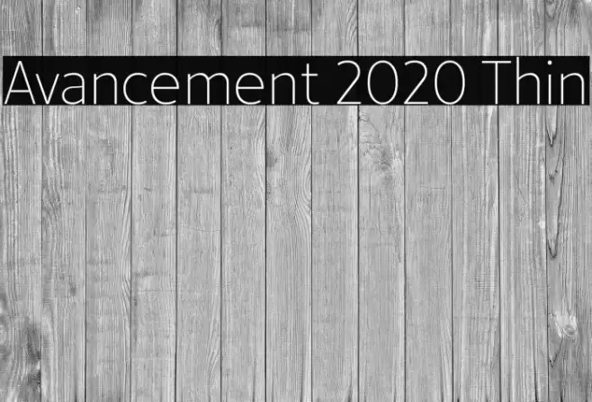 Avancement 2020 Thin Font examples