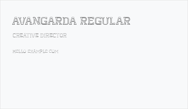 Avangarda Regular Business Card
