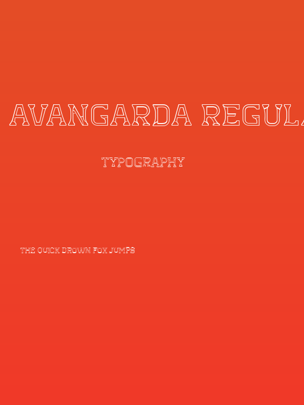 Avangarda Regular Poster