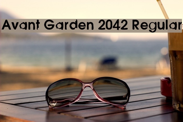 Avant Garden 2042 Regular Font examples