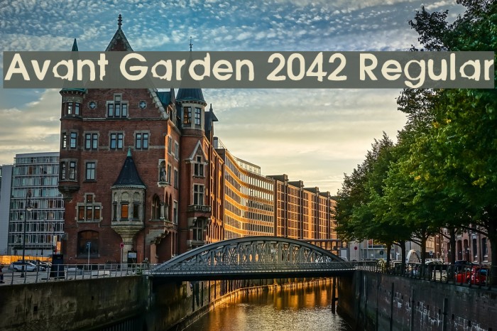 Avant Garden 2042 Regular Font examples