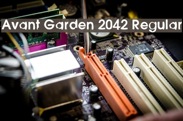 Avant Garden 2042 Regular Font examples