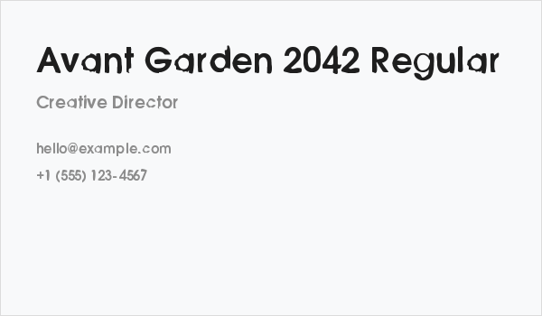 Avant Garden 2042 Regular Business Card