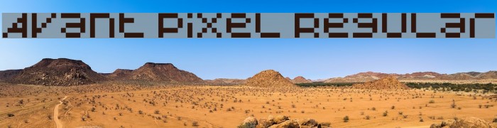 Avant Pixel Regular Font examples