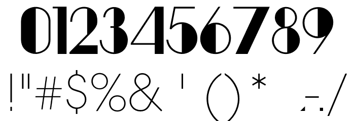 AvantRetroBold Font Alte caractere