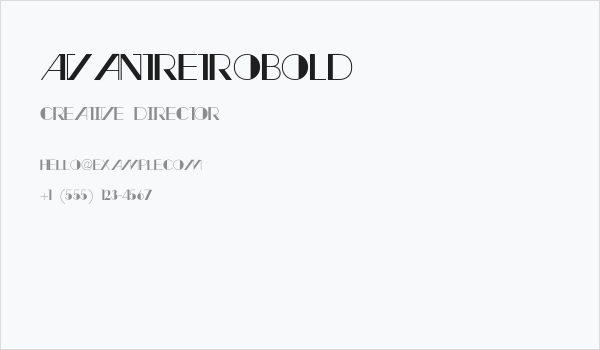 AvantRetroBold Business Card