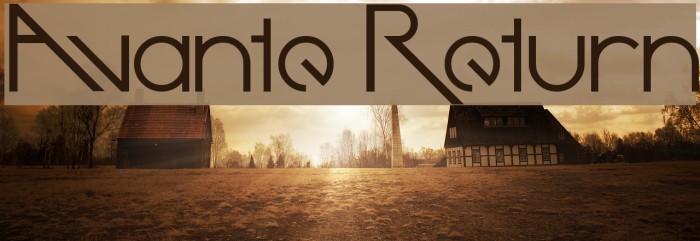 Avante Return Font examples