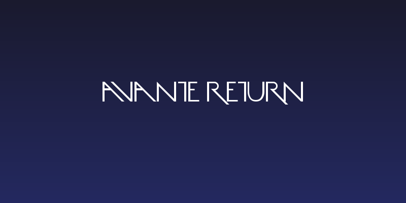 Avante Return Social Header