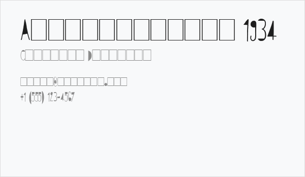Avantgardiste 1934 Business Card