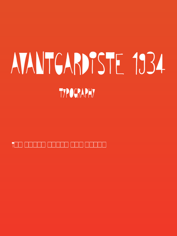 Avantgardiste 1934 Poster