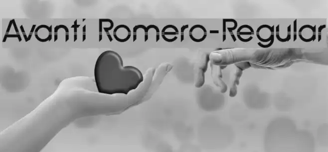 Avanti Romero-Regular Font examples