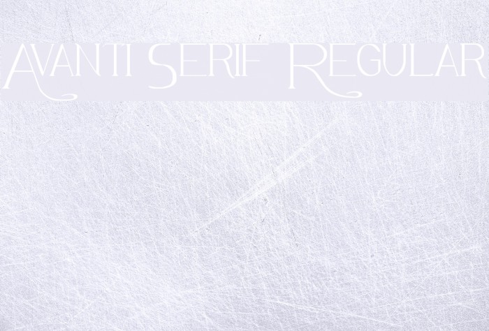 Avanti Serif Regular Font examples