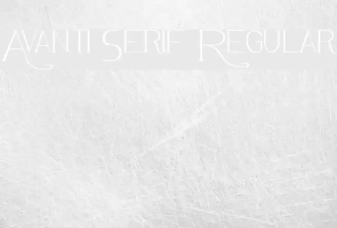 Avanti Serif Regular Font examples