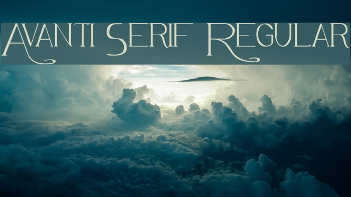Avanti Serif Regular Font examples