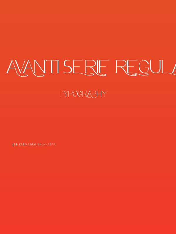 Avanti Serif Regular Poster