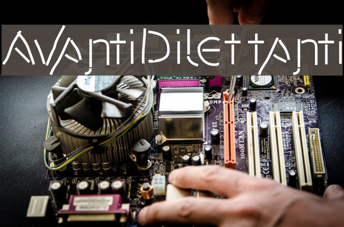AvantiDilettanti Font examples