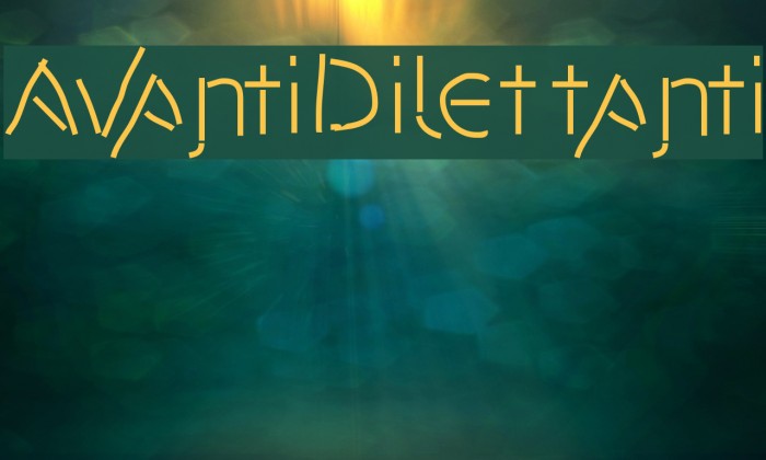 AvantiDilettanti Font examples