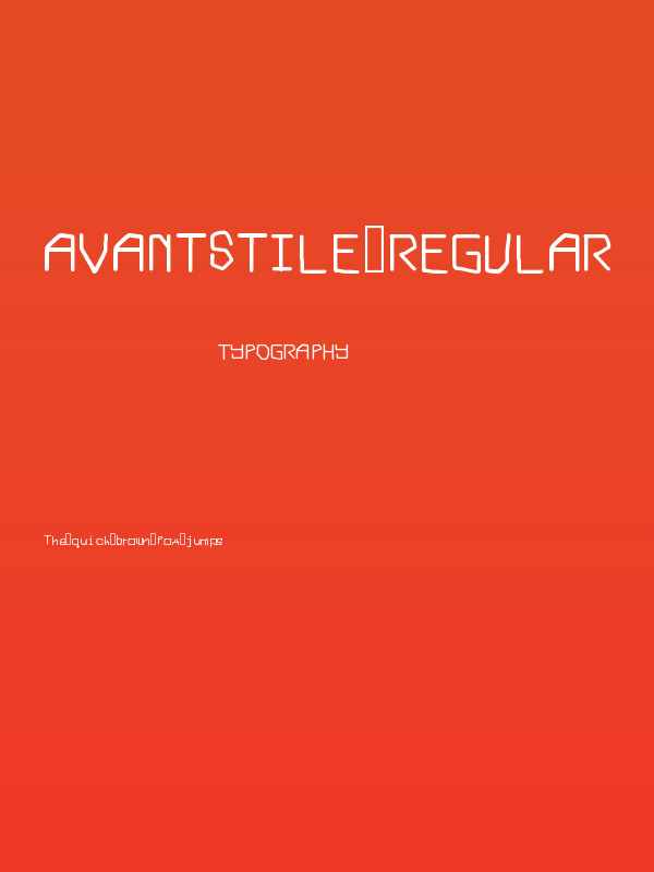 Avantstile Regular Poster