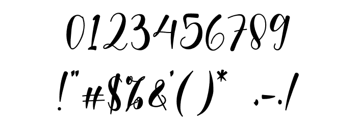 Avarelove Font OTHER CHARS