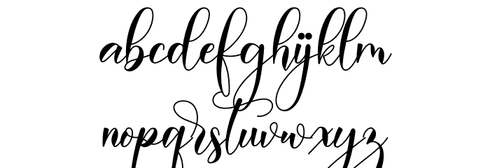 Avarelove Font LOWERCASE