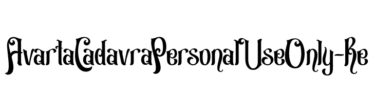 AvartaCadavraPersonalUseOnly-Re  Frei Schriftart Herunterladen