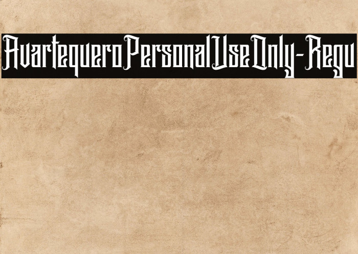 AvartequeroPersonalUseOnly-Regu Example 1