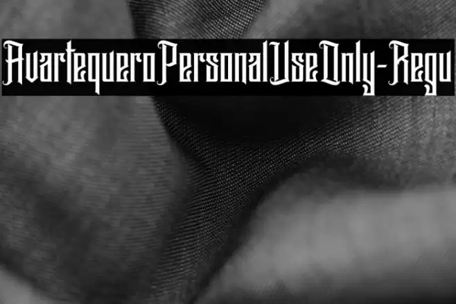 AvartequeroPersonalUseOnly-Regu Font examples