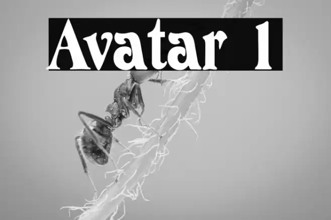 Avatar 1 Font examples