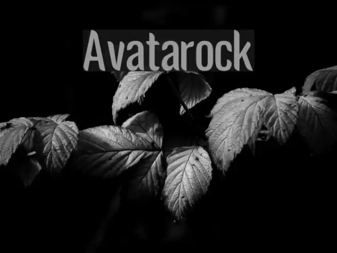 Avatarock Font examples