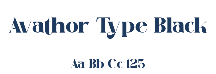 Avathor Type Black Font Preview