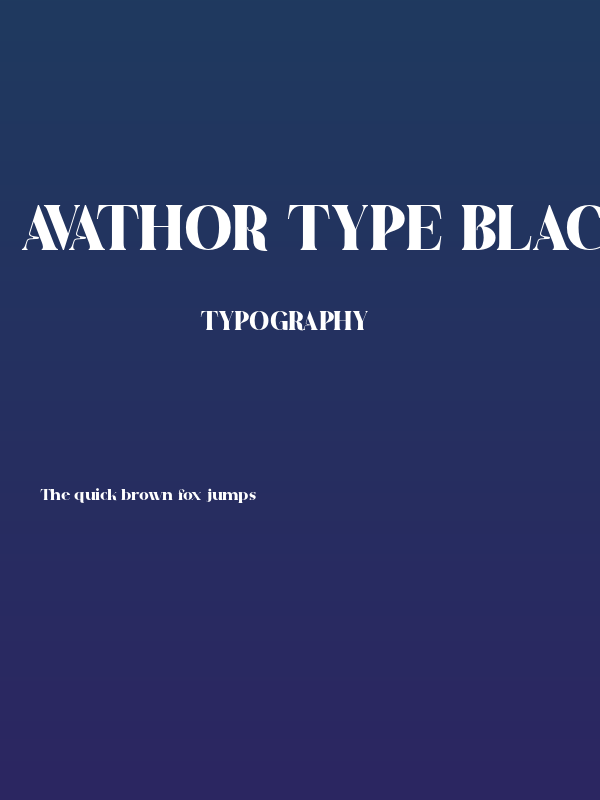 Avathor Type Black Poster