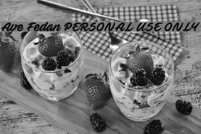 Ave Fedan PERSONAL USE ONLY Font examples