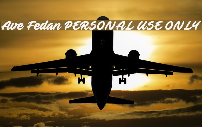 Ave Fedan PERSONAL USE ONLY Font examples