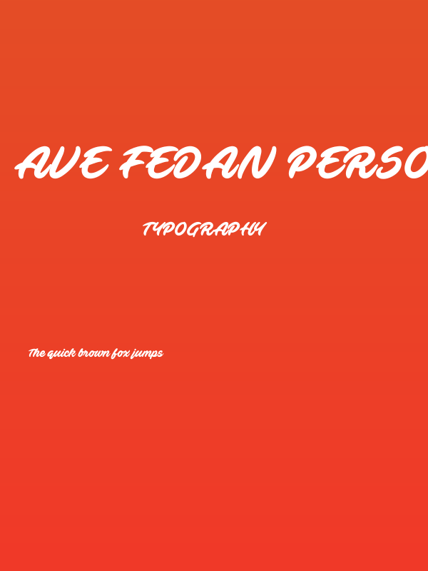 Ave Fedan PERSONAL USE ONLY Poster