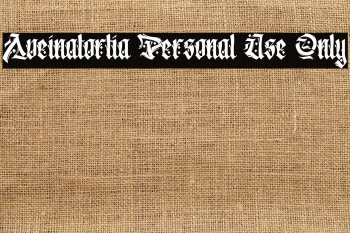 Aveinatortia Personal Use Only Example 2