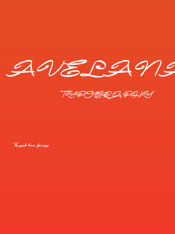 Avelana Bold Ital PERSONAL USE Poster