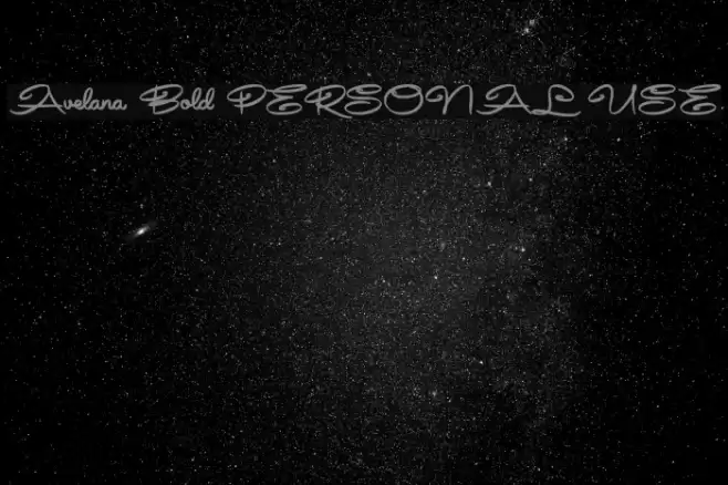 Avelana Bold PERSONAL USE Font examples