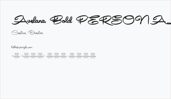 Avelana Bold PERSONAL USE Business Card