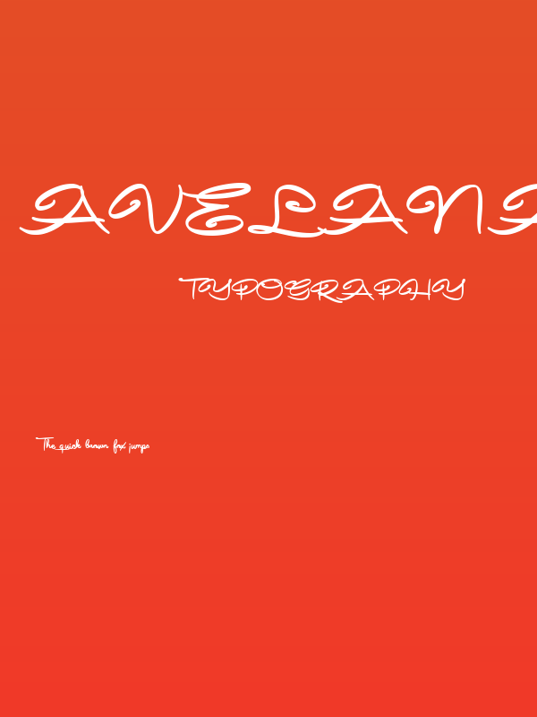 Avelana Bold PERSONAL USE Poster