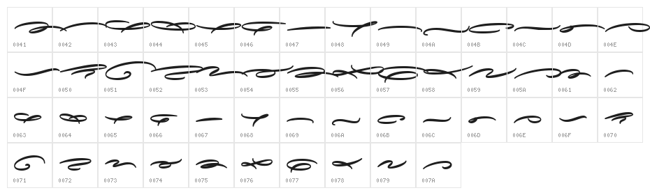Avelana Deco Bold PERSONAL USE Character Map