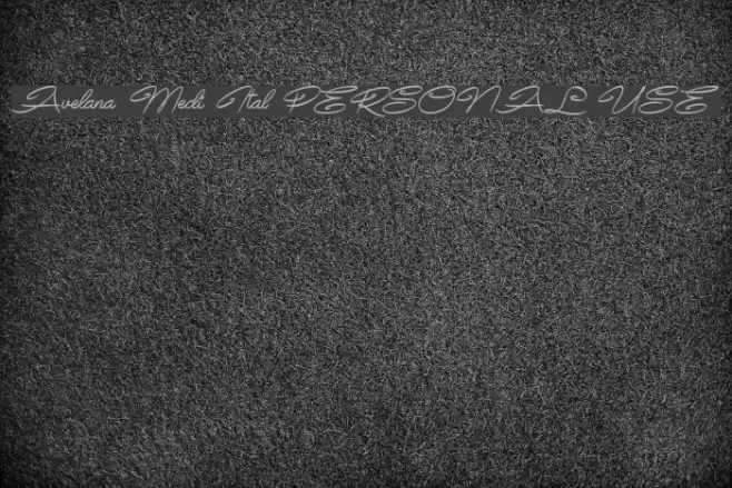 Avelana Medi Ital PERSONAL USE Font examples