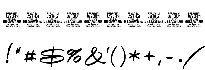 Avelana Medi PERSONAL USE Font OTHER CHARS