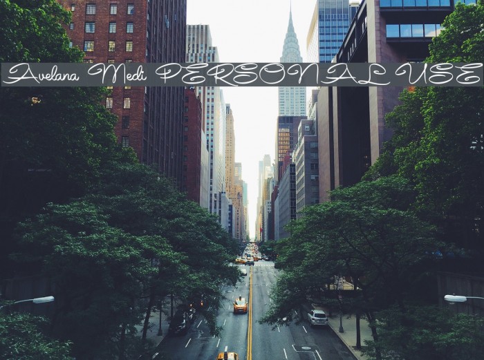 Avelana Medi PERSONAL USE Font examples