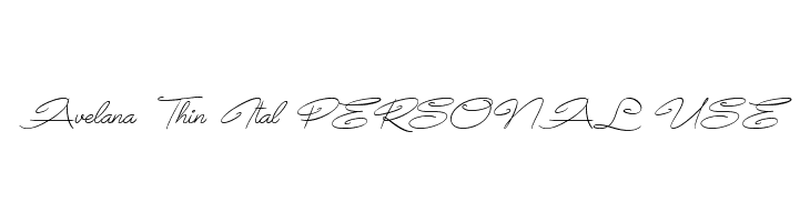 Avelana Thin Ital PERSONAL USE  フリーフォントのダウンロード