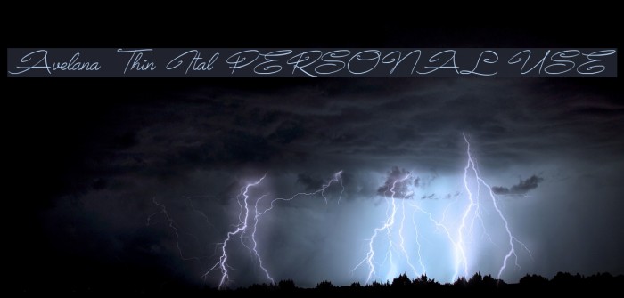 Avelana Thin Ital PERSONAL USE Font examples