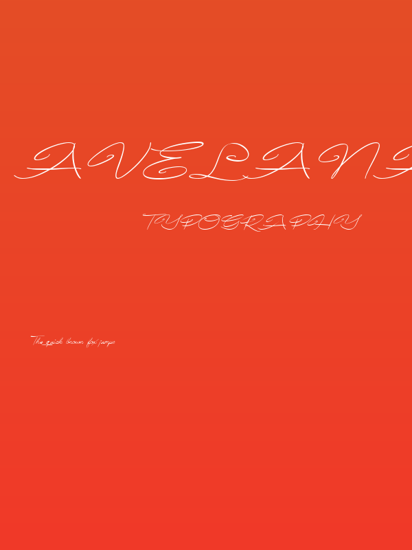 Avelana Thin Ital PERSONAL USE Poster